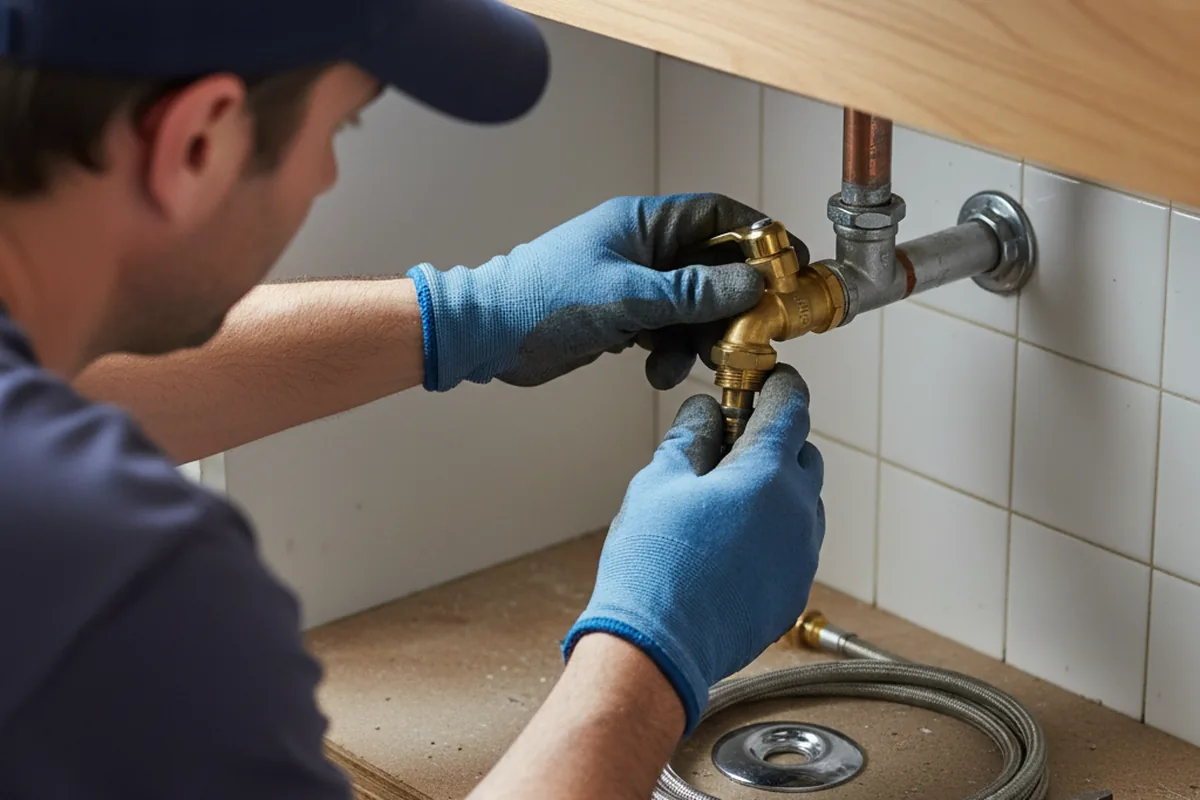 Shutoff valve and fitting work during Repiping in Freeman